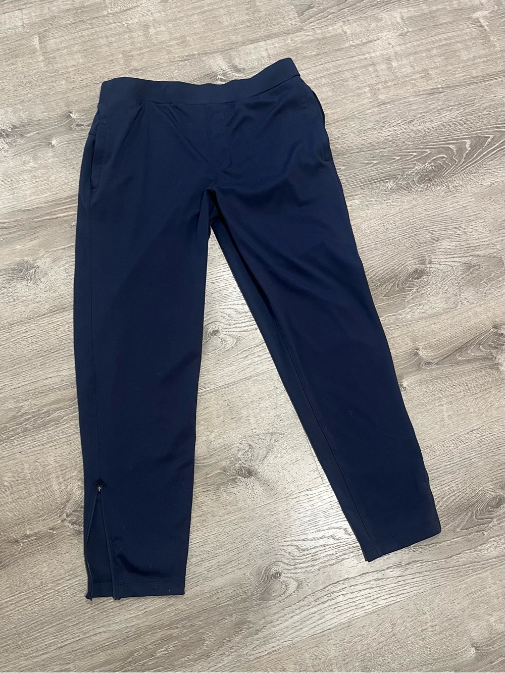 Mondetta Navy Stretch Track Pants with Ankle Zip